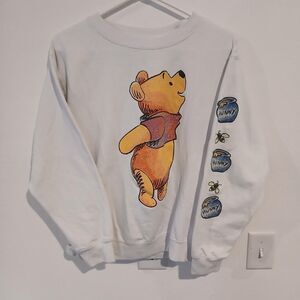Disney Winnie the Pooh Women's Sweatshirt White Size Medium